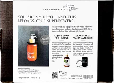 I WANT YOU NAKED For Heroes Bathroom Kit Set Ecco Verde Online Shop