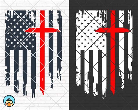 Cross USA Flag SVG HotSVG