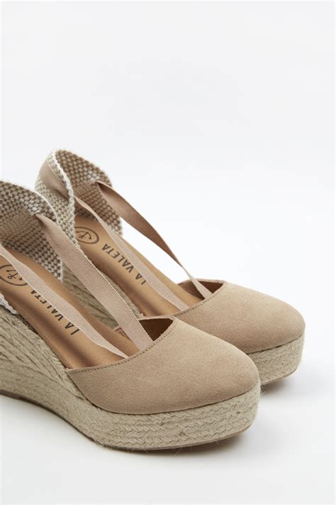 Nude Espadrille Wedges LA VALETA Envío Gratis