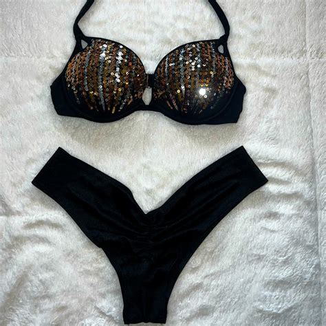Victorias Secret Sequin Bikini Set Size Small C Gem