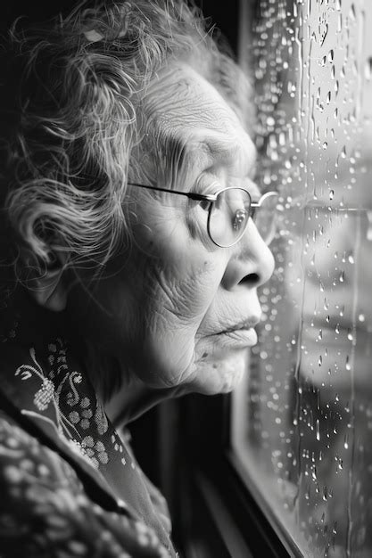 Imagen En Blanco Y Negro De Una Mujer Triste Foto Gratis