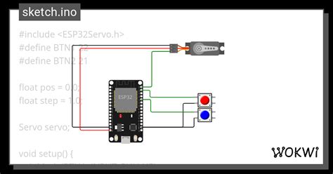 Servo Button Wokwi ESP32 STM32 Arduino Simulator