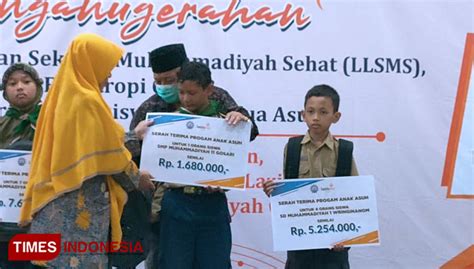 Program Orang Tua Asuh Muhammadiyah Gresik Tanggung Biaya Sekolah Anak