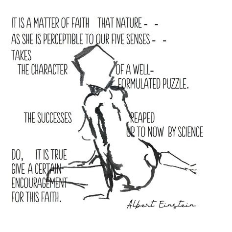 Albert Einstein Quote With Female Nude From Charcoal Sketch It Is A Matter Of Faith That Nature