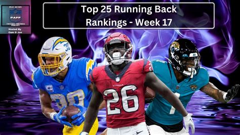 Top Running Back Rankings Week Youtube