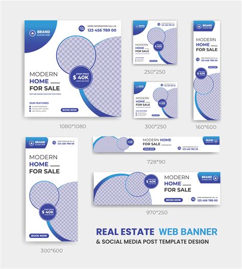 Real estate corporate business social media and web banner template