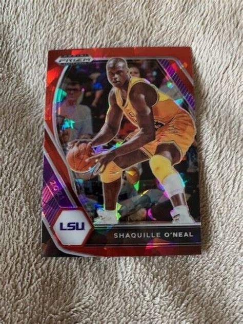 Shaquille ONeal 2021 22 Panini Prizm Draft Picks DP RED Cracked Ice SP