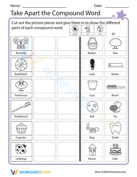 Take Apart The Compound Word Worksheet