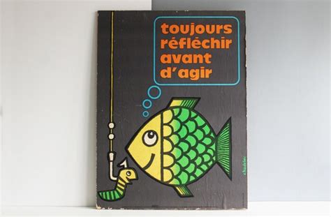 Affiche Toujours R Fl Chir Avant D Agir Mulubrok Brocante En Ligne