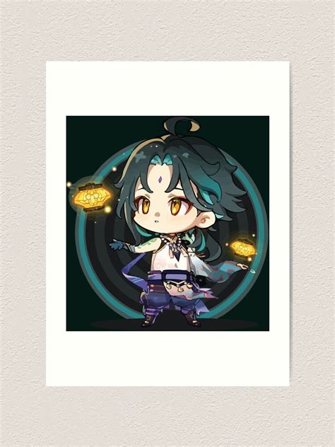 Genshin Impact Chibi Xiao In Chinese Lantern Festival Event Art