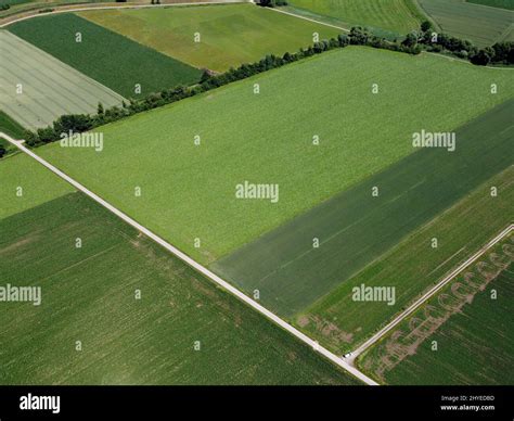 Aerial view of farm lands Stock Photo - Alamy