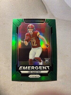 Luke Mccaffrey Rc Panini Prizm Green Prizm Emergent Ebay