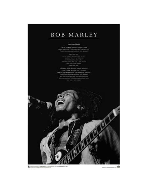 Bob Marley - Iron Lion Poster 24"x36" - Mushroom New Orleans