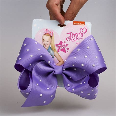 Jojo Siwa Bows 8 Inch Big Bows Solid Color With White Poka Dot Hair Pin ...