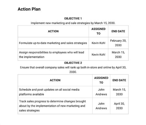 How To Create A Sales Plan Template Examples Salesine