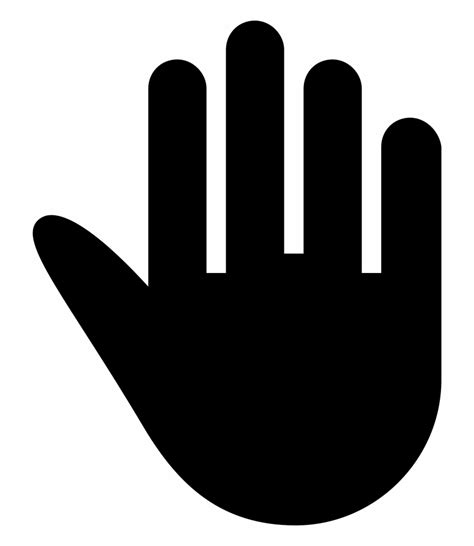 Hand Icon Black Png Clip Art Library