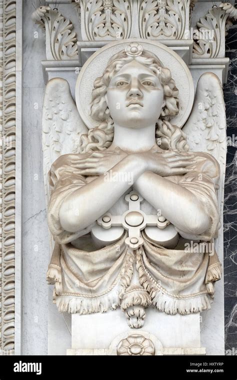 Angel Statue In Front Of The Basilica Of Saint Paul Outside The Walls