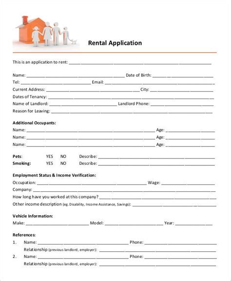 17 Printable Rental Application Templates Free And Premium Templates Rental Application