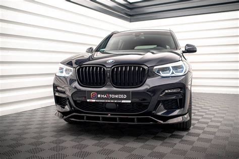 Front Lippe Front Splitter Frontansatz V 2 für BMW X3 G01 M Paket