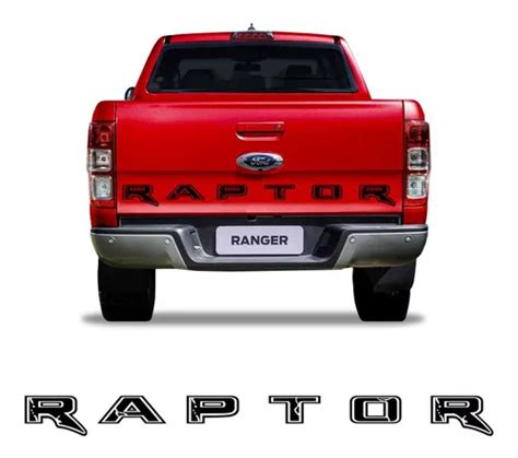 Adhesivo trasero del Ranger Raptor 2020 adhesivo negro corroído