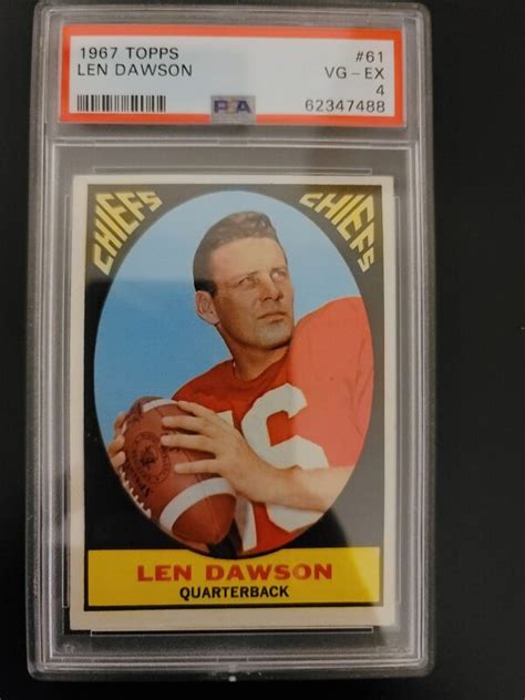 1967 Topps 61 Len Dawson PSA 4 VG EX Greg S Vintage Sports Cards