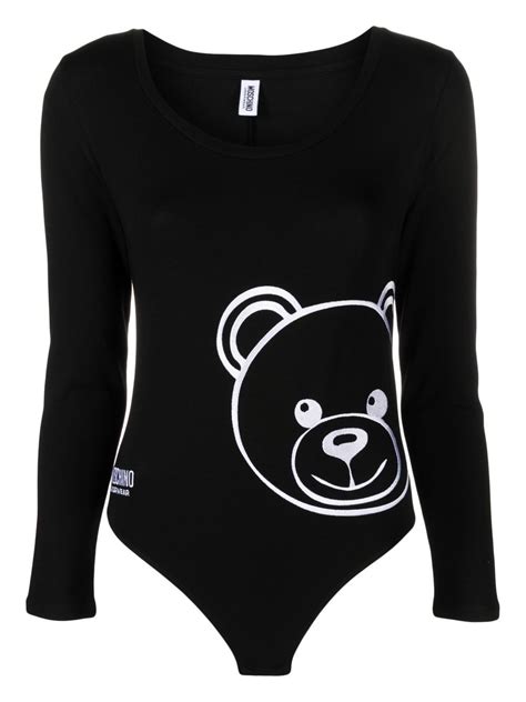 Moschino Teddy Bear Motif Bodysuit Farfetch