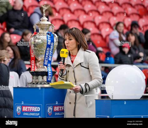 Tanya Arnold Of The BBC Introduces The Draw For The Semi Finals Of The