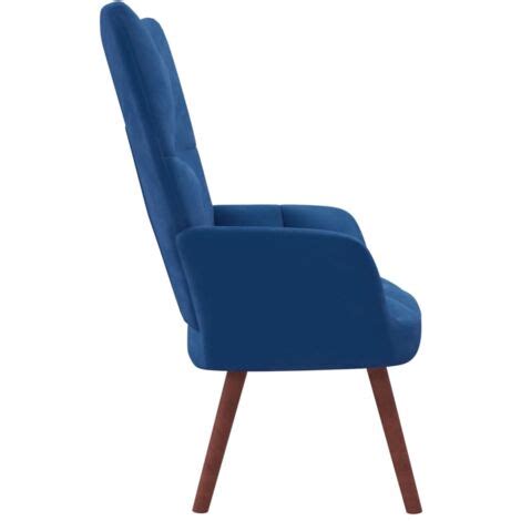 Chaise De Relaxation Bleu Velours