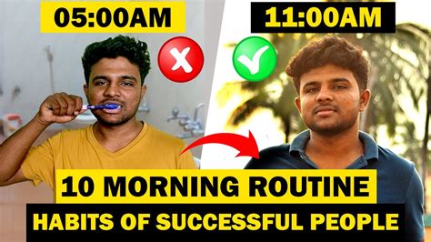 10 Morning Routine Habits Of Successful People Tamil Youtube