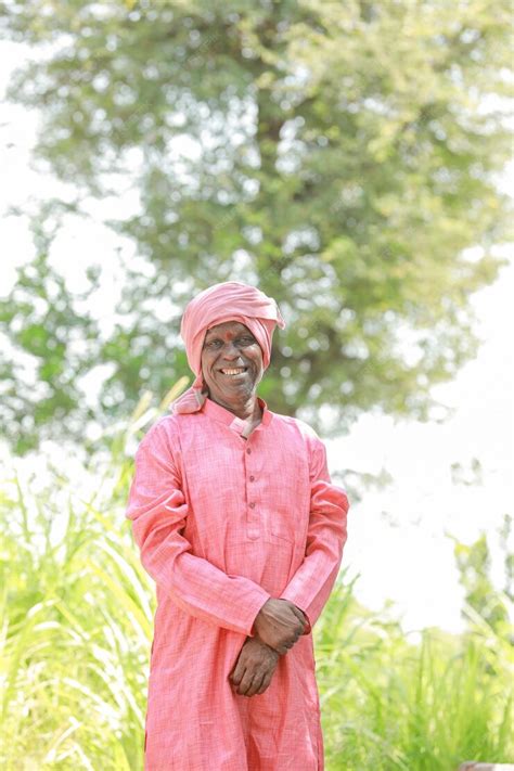 Premium Photo | Indian traditional farmer happy farmer standing in farm