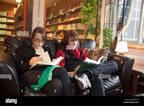 Boy Girl Reading Book Couple School Hi Res Stock Photography And Images