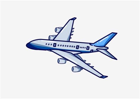 Hand Drawn Airplane PNG Image, Hand Drawn Airplane Blue Plane Cartoon ...