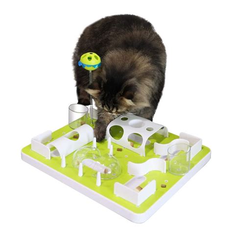 All For Paws Interactive Cat Treat Maze Puzzle Cat Feeder Cat Toy Slow