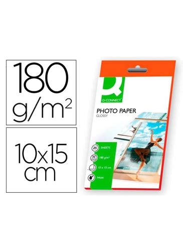 Pack 25 Folhas Papel Glossy 10x15 Connect 180gr