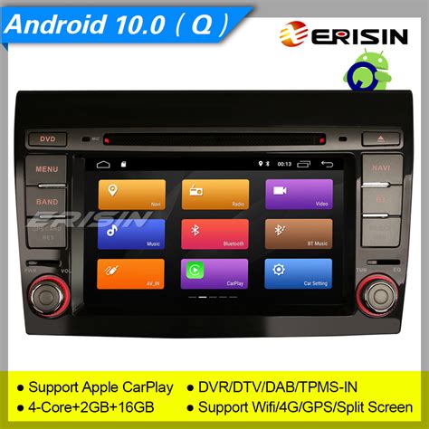 Erisin ES3071F GPS Android 10 0 Fiat Bravo Autoradio Bluetooth DVD DAB