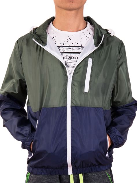 Dodoing Dodoing Mens Water Resistant Lightweight Windbreaker Hooded