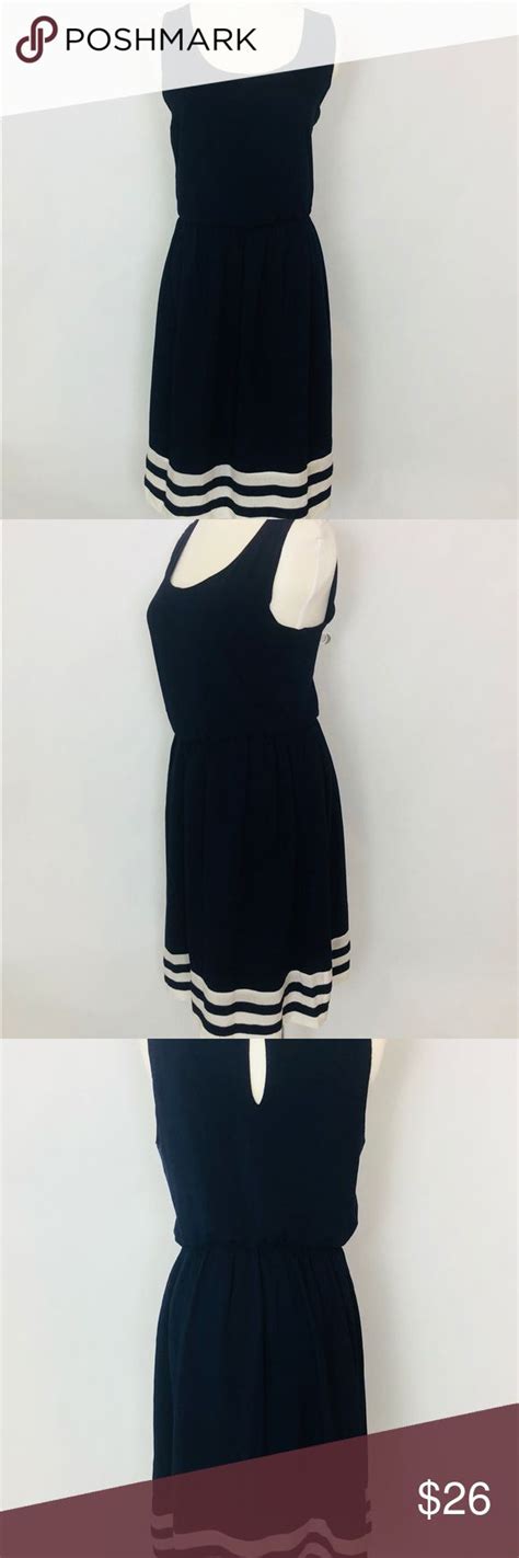 Stitch Fix Hawthorn Dress Navy White Sz M Navy And White Clothes