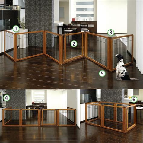 Richell 3 In 1 Convertible Elite Pet Gate 6 Panel Pet