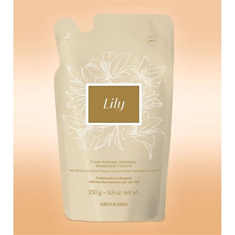 Refil Creme Acetinado Desodorante Hidratante Corporal Lily G