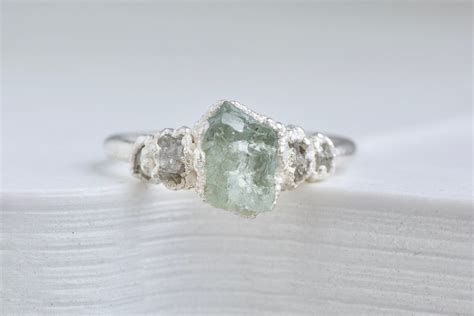 Raw Gemstone Organic Rings by eMerakiGalaxy / The Beading Gem