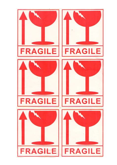 Fragile Packaging Labels Stickers Supplier Of Office Items Honeey