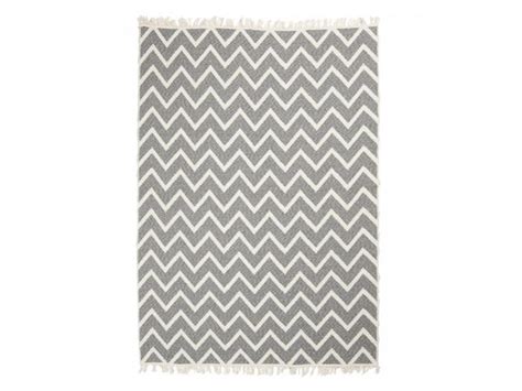 Tapis Kilim X Cm Rectangulaire Berbao Reversible Gris Chambre Coton