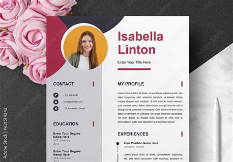 Modern Resume Template Stock Template | Adobe Stock