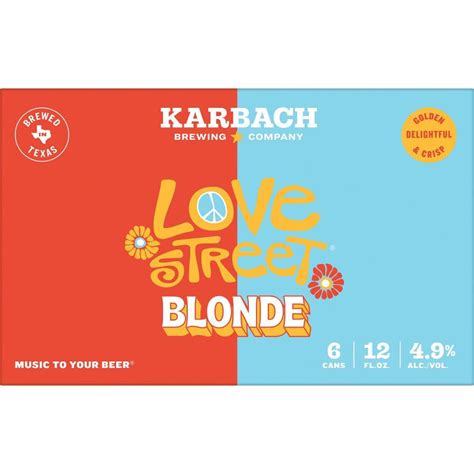 Karbach Brewing Co Karbach Love Street Blonde Beer 6pk12 Fl Oz Cans 6 Ct 12 Fl Oz Shipt