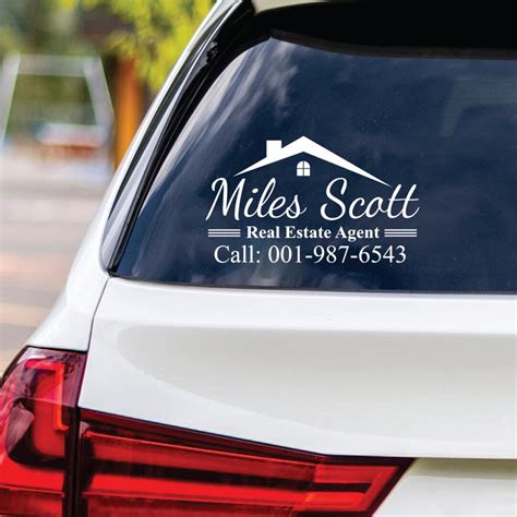 Custom Realtor Sticker Vinyl Decal Personalized Realtor Vinyl Sticker