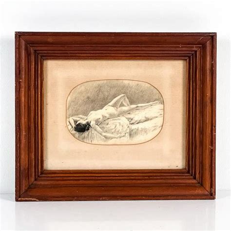 EARLY TH C GRAPHITE CHARCOAL NUDE STUDY In United States