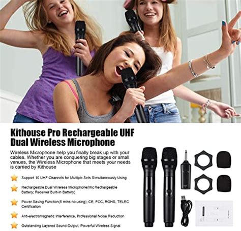 Kithouse K S Uhf Rechargeable Wireless Microphone Karaoke Microphone