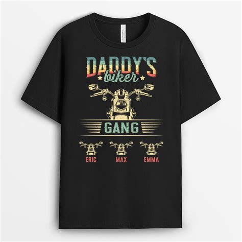 Personalised Daddy Grandad S Biker Gang T Shirt Custom Chic Uk