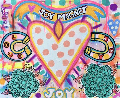 Joy & Love Charm Painting by Ana Oro | Saatchi Art