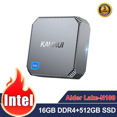 KAMRUI 4K Mini PC Intel 12th Gen Alder Lake N100 16GB 512GB M 2 SSD